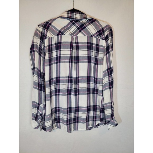 Rails Hunter White Orchid Flannel Plaid Shirt Size Medium - Picture 4 of 6
